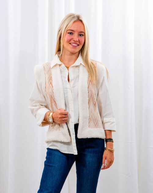 Open gilet Sarah beige