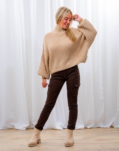Broek cargo Mila bruin  - 2