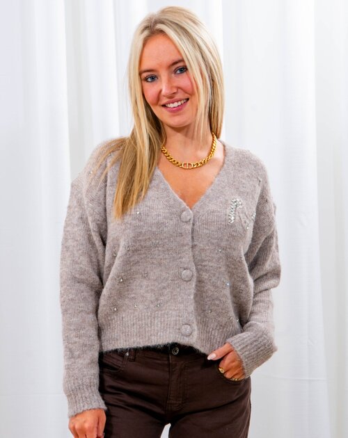 Gilet met knopen Fallon roze