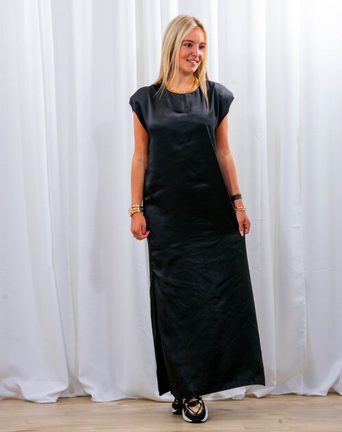 Lange jurk Olivia kaki