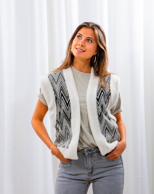 Open gilet Sarah beige