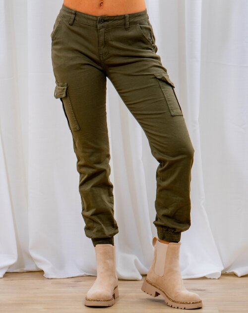 Broek cargo Teodora beige
