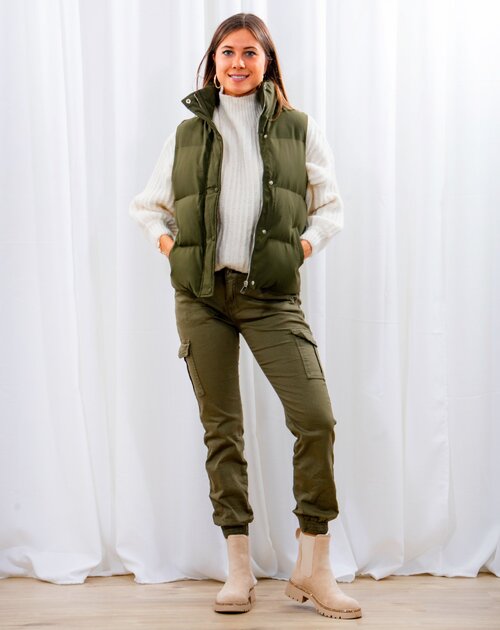Broek cargo Teodora beige - 2