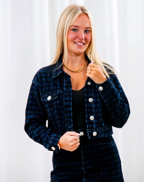 Jas Lenthe blauw zwart