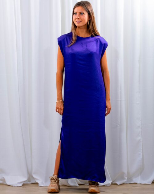 Lange jurk Olivia kaki