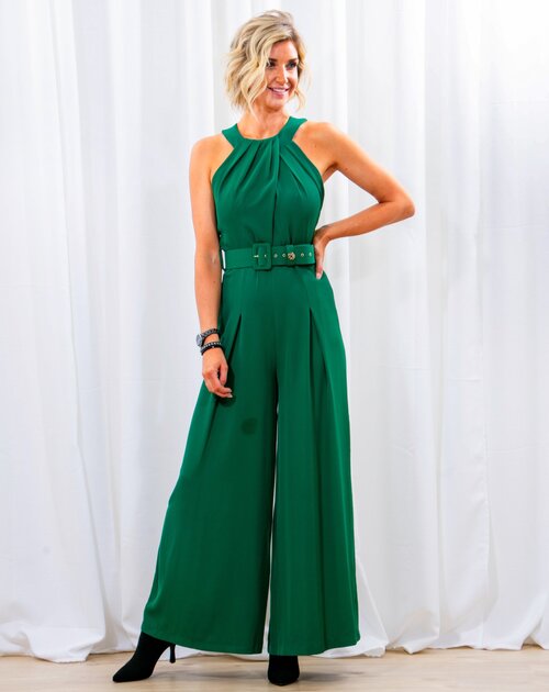 Jumpsuit Liv groen zonder mouw  - 2