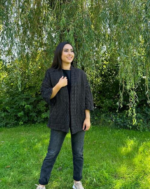 Vest Violet bruin