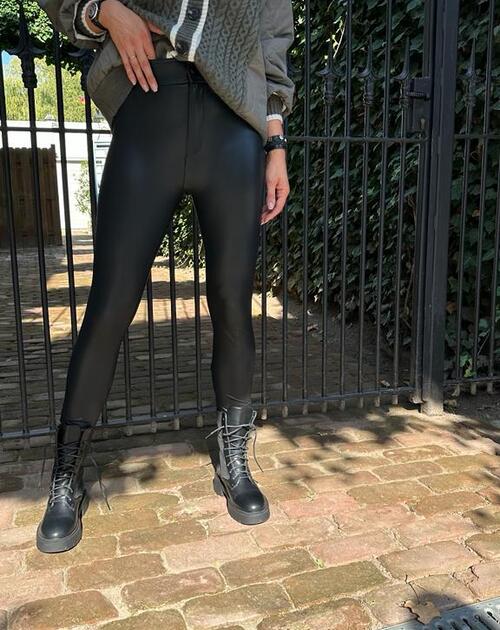 Leren broek Eliza zwart 