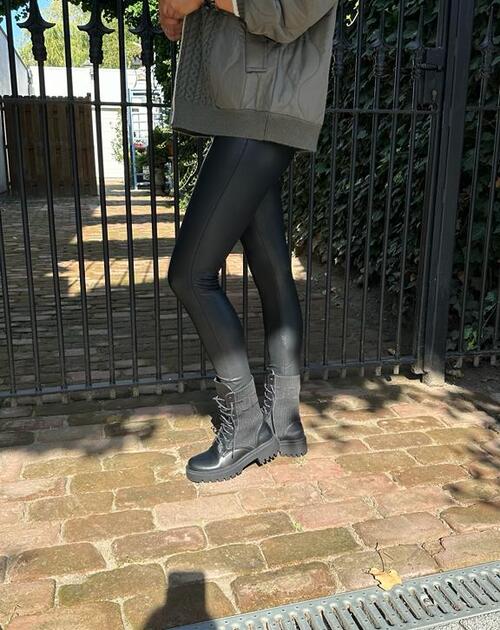 Leren broek Eliza zwart  - 2