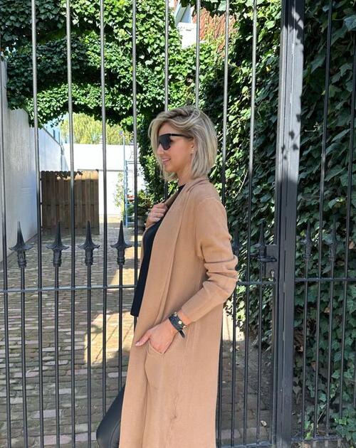 Open gilet Imogena beige - 2