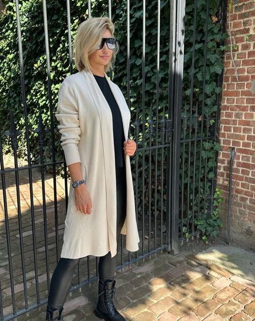 Open gilet Imogena beige - 2