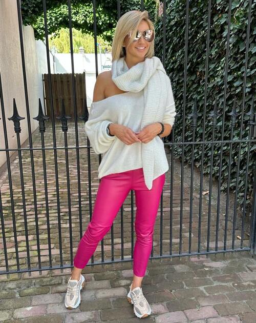 Leren broek Arabella groen - 2