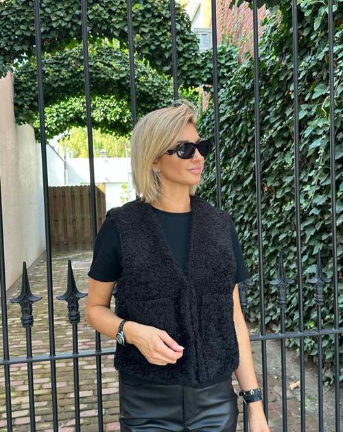 Gilet met knopen Sadie zwart