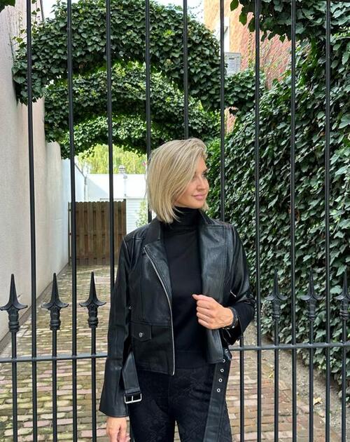 Leren jas Margot zwart