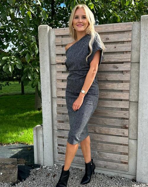 Lange jurk Gemma grijs