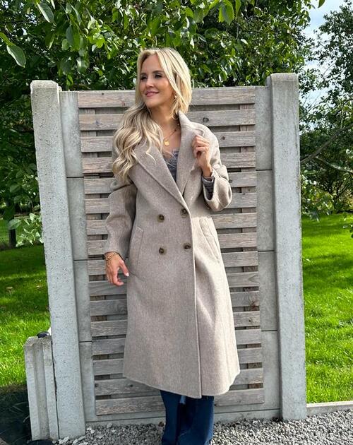 lange mantel Margaret taupe - 2