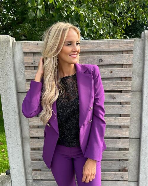 Blazer dubbele rij knopen Maya paars