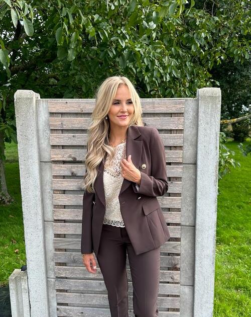 Blazer dubbele rij knopen Maya paars