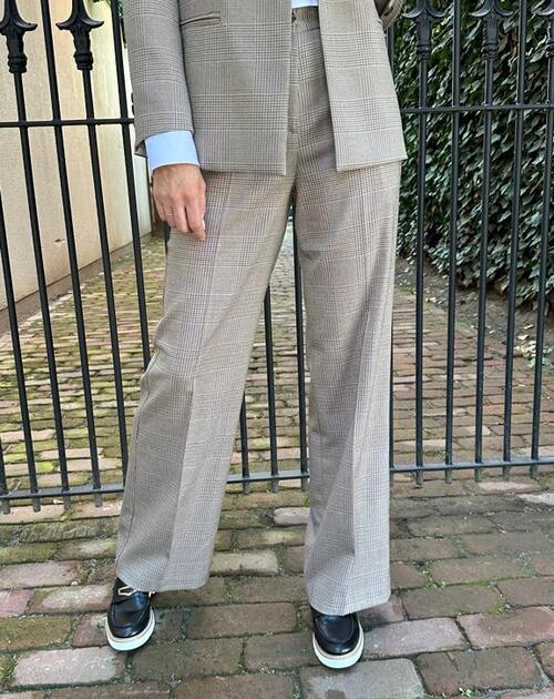 Lange broek Domino beige