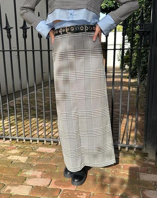 Lange rok Ruth blauw