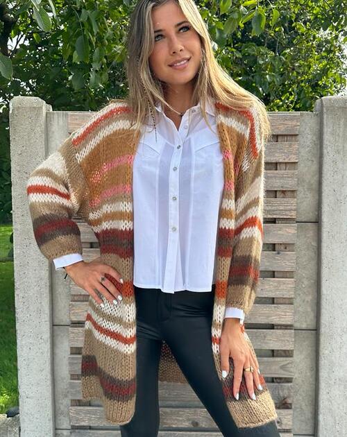 Open gilet Ericka bruin