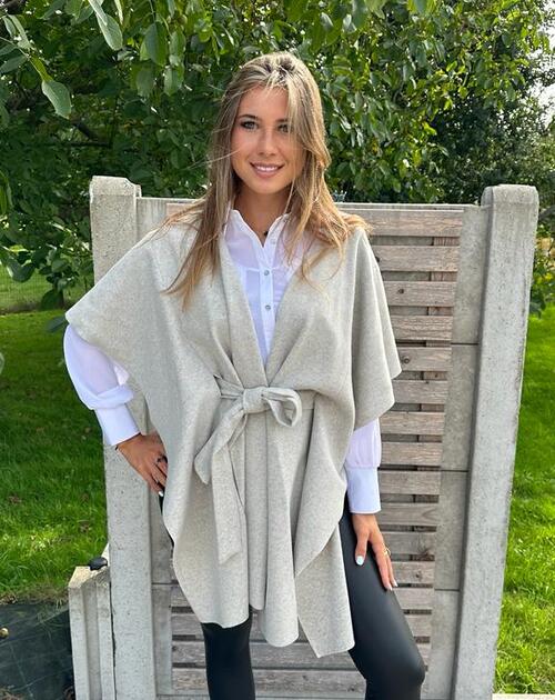 Open gilet Dunia grijs