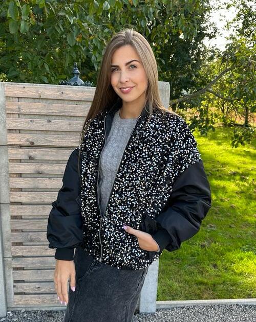 jasje met rits en paillettes