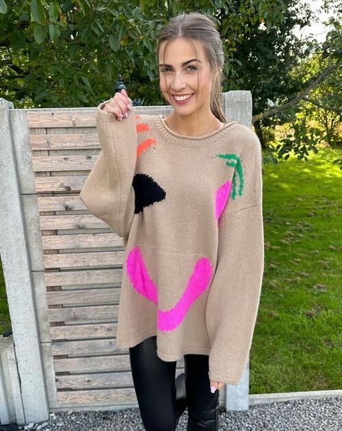 trui lange mouw Alayna beige
