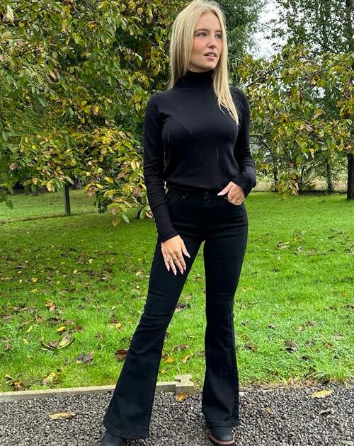 Jeans wide onderaan Anna blauw