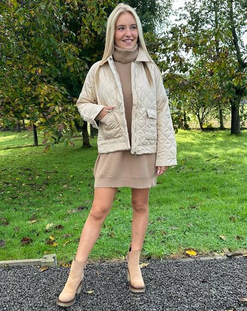 Jas kilted Milou groen