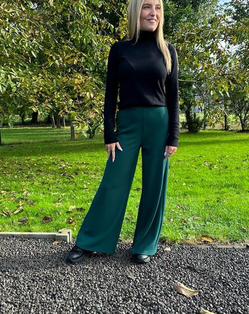 Lange broek Lara breed groen