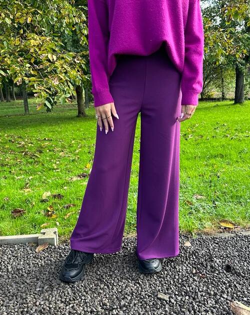 Lange broek Lara breed groen