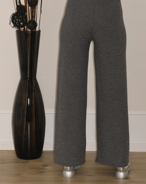 lange broek Carnation met lurex grijs