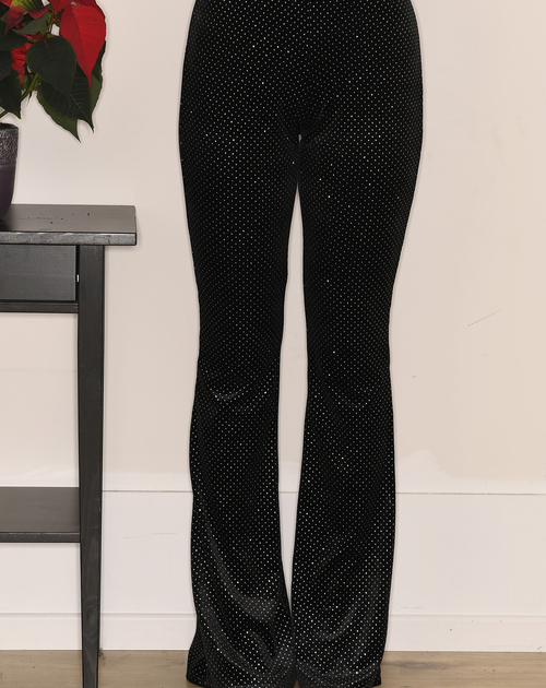 lange broek Charlisa zwart met strass