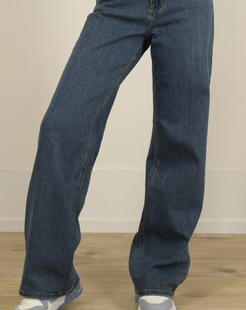 lange broek jeans met logo op zak wide