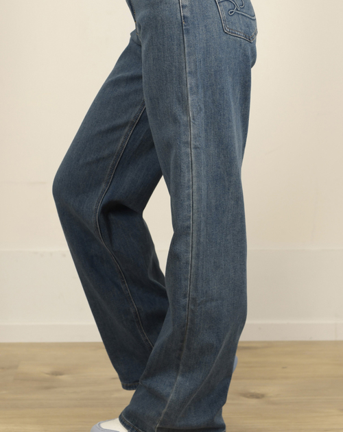 lange broek jeans met logo op zak wide - 2
