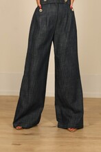 lange broek wide jeans met knopen
