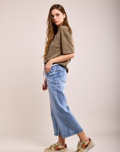 Jeans enkellengte met strop - 2