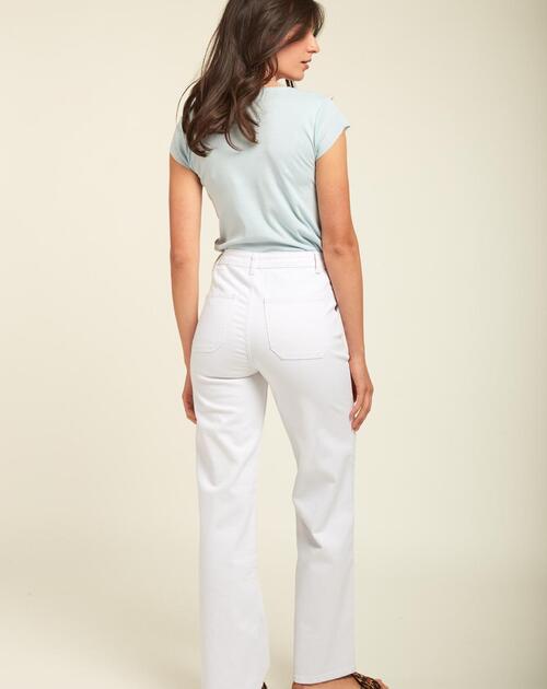 Lange jeans met opzetzakken wit - 2