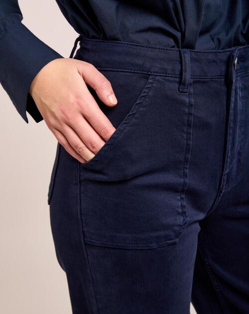 Lange jeans met opzetzakken wit - 2