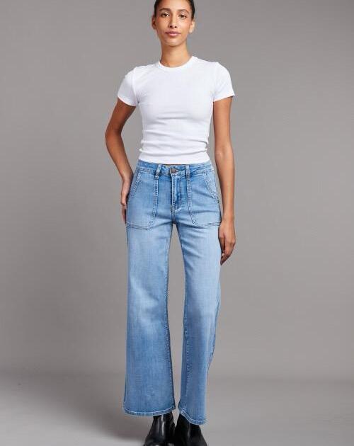 Jeans grijs midwide