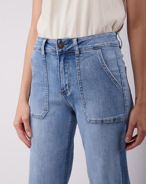 Jeans midblauw enkellengte - 2