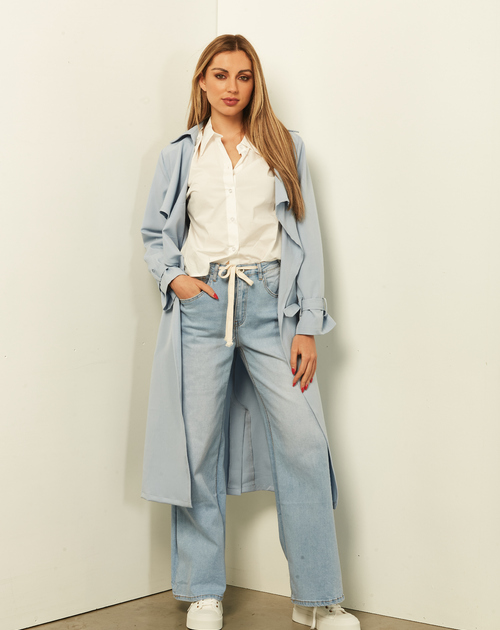 Lange broek wide met koord bovenaan - 2