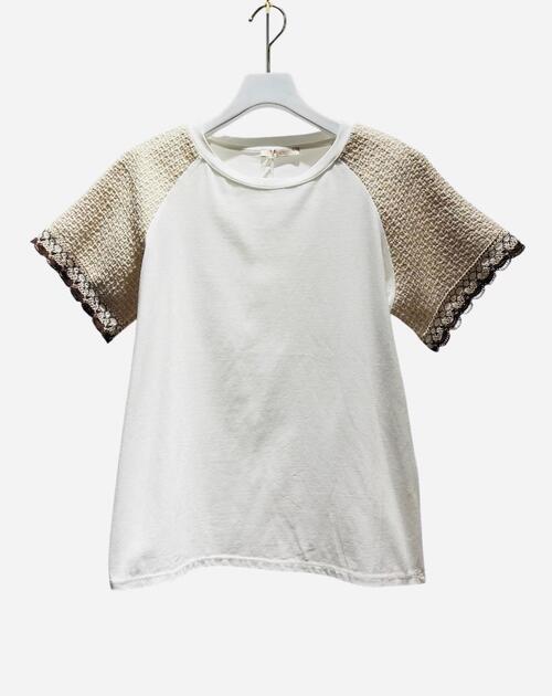 t-shirt met accentmouw
