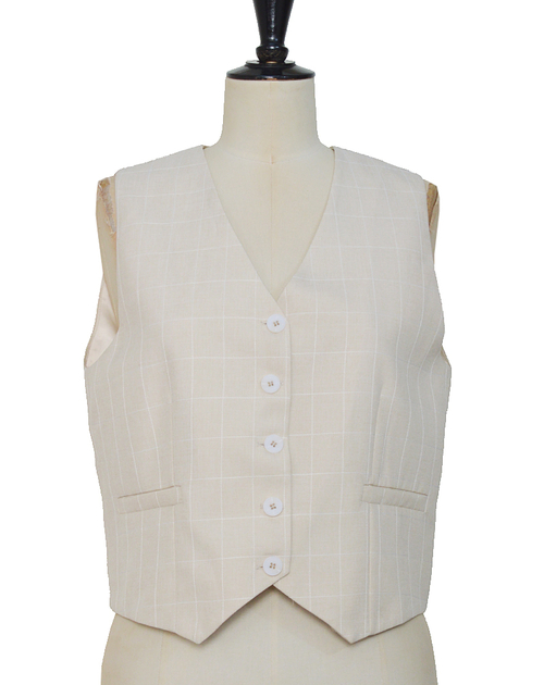 ondervestje met beige ruit