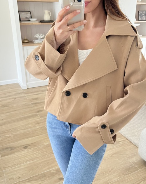 Kort vestje beige