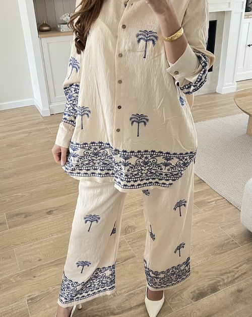 Lange broek met broderie