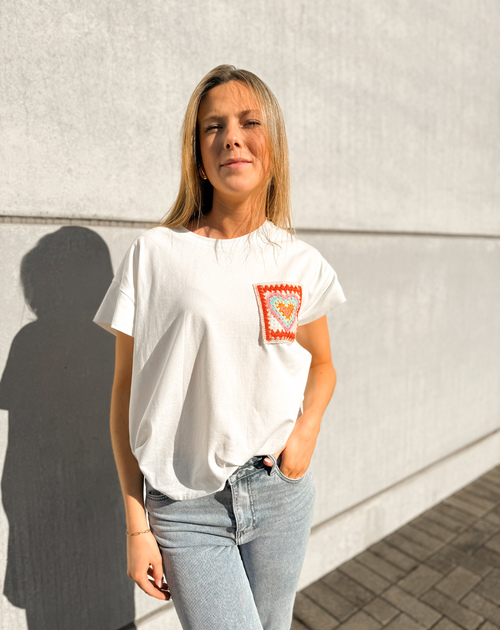 t-shirt met borstzakje