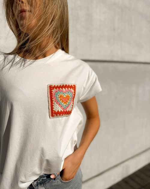 t-shirt met borstzakje - 2
