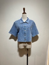 vestje denim met strass
